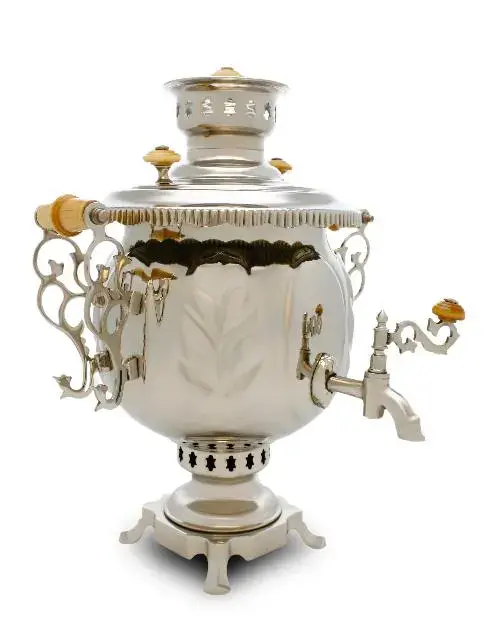 Самовар жаровой на дровах 4,5 л «Шар» (никелированный)